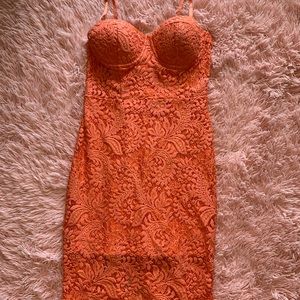 Bebe fitted coral dress.
